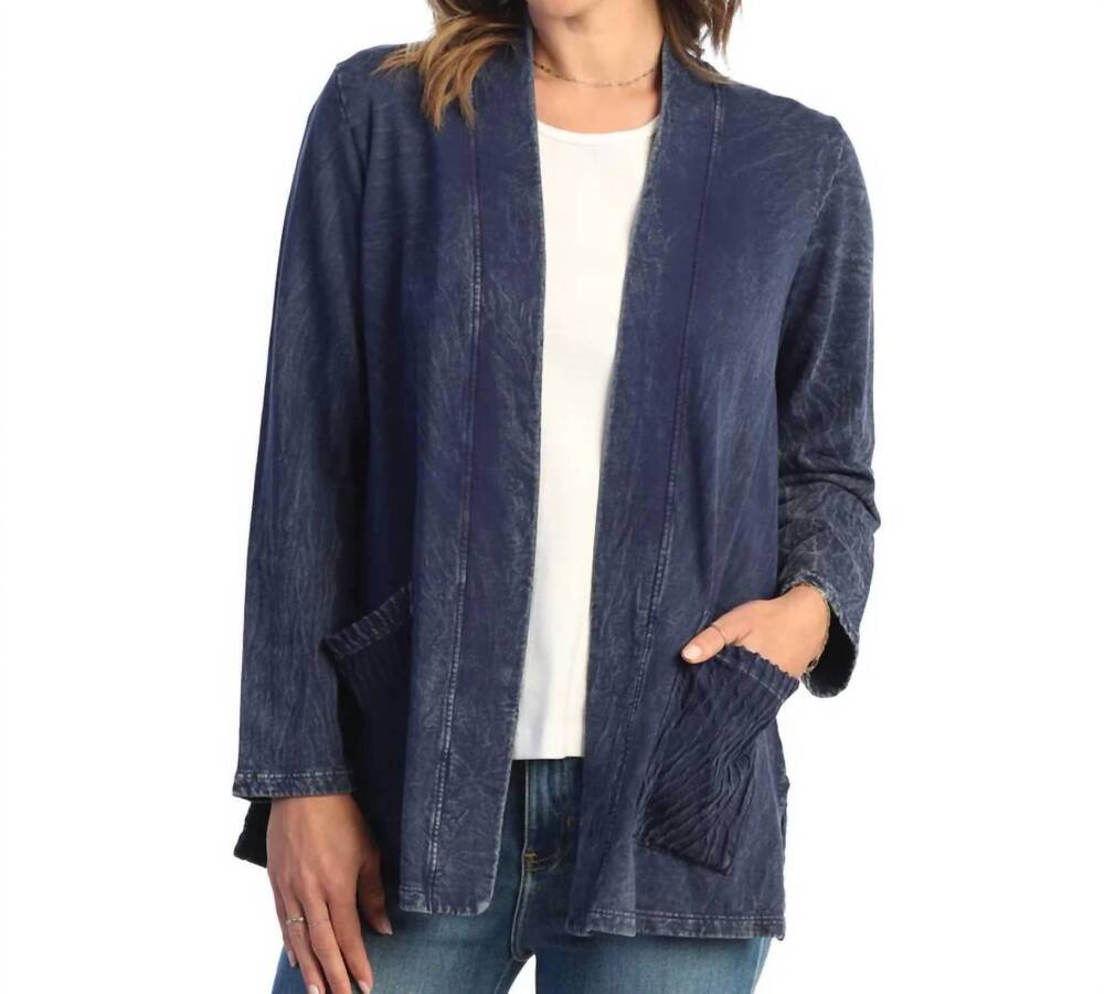 NEW JESS & JANE kimono patch pockets jacket in denim